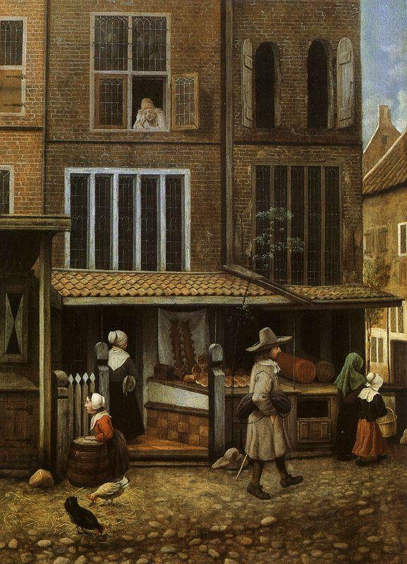 Jacobus Vrel Street Scene with Bakery China oil painting art